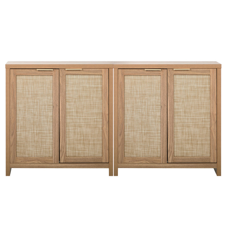 Oikiture 2x Buffet Sideboard Storage Cabinet Cupboard Hallway Table