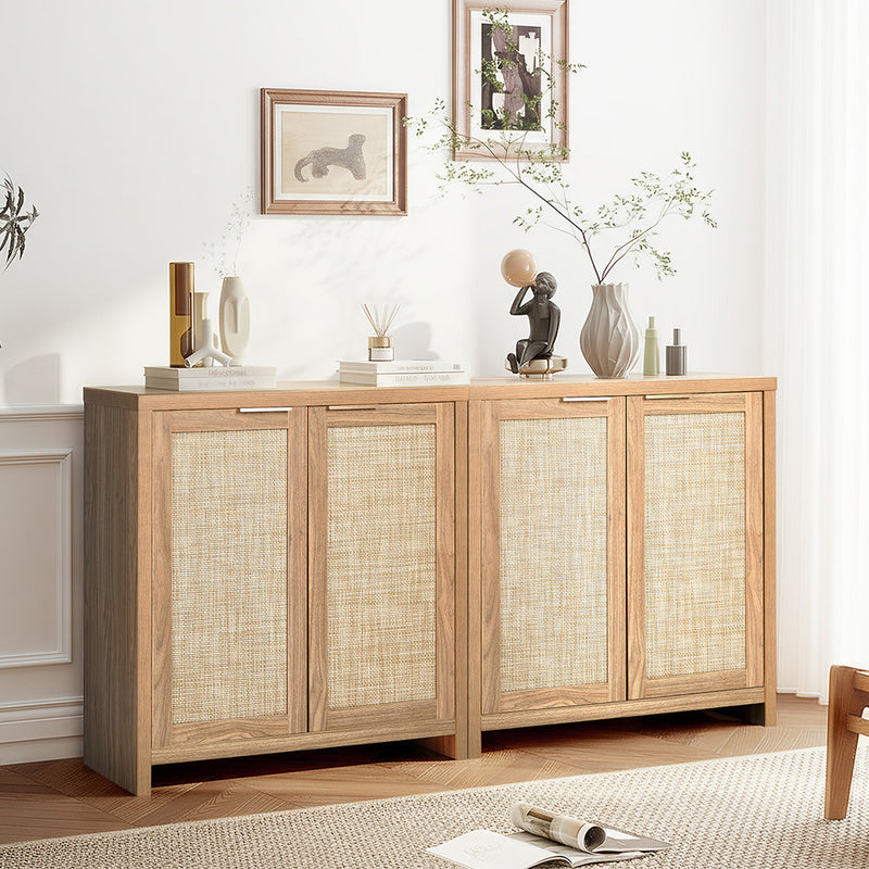 Oikiture 2x Buffet Sideboard Storage Cabinet Cupboard Hallway Table