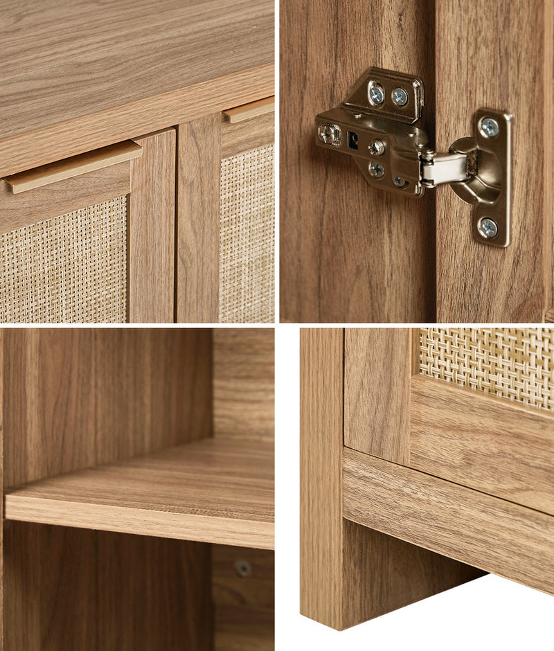 Oikiture 2x Buffet Sideboard Storage Cabinet Cupboard Hallway Table
