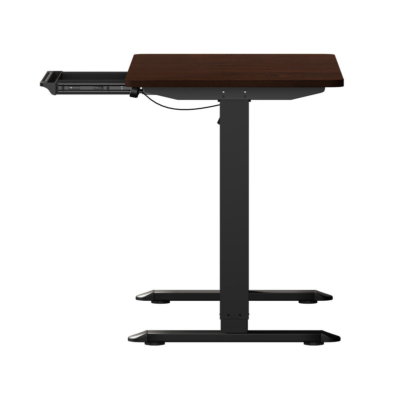 Oikiture 120cm Electric Standing Desk With Drawer Adjustable Black