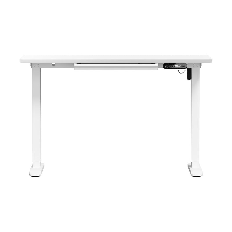 Oikiture 120cm Electric Standing Desk With Drawer Adjustable White