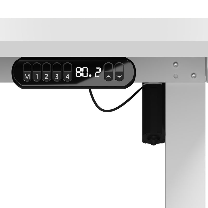 Oikiture 120cm Electric Standing Desk With Drawer Adjustable White