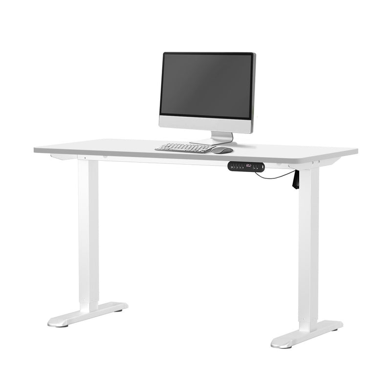 Oikiture 120CM Electric Standing Desk Single Motor White