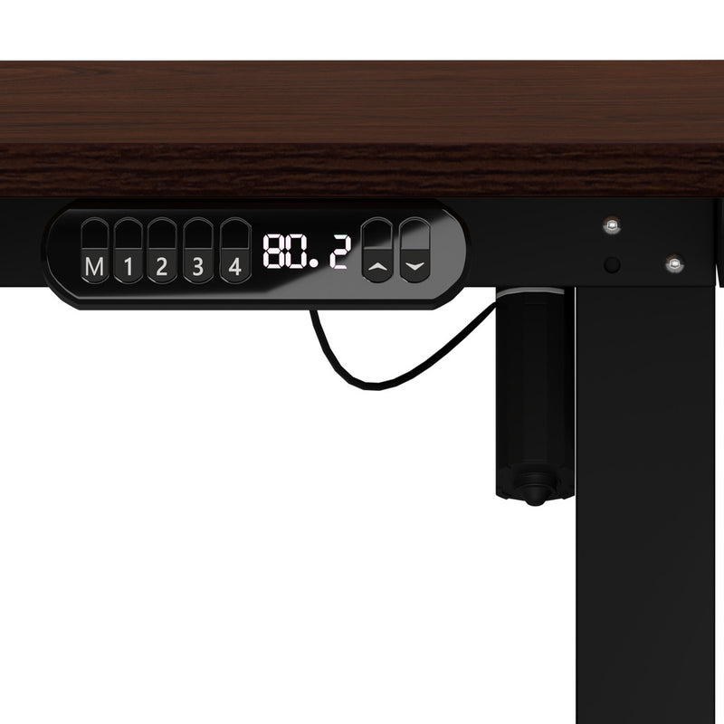 Oikiture 140cm Electric Standing Desk With Drawer Adjustable Black