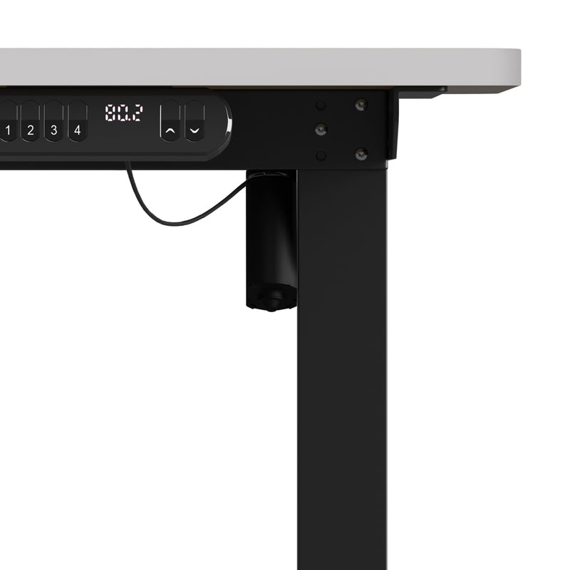 Oikiture Electric Standing Desk Single Motor Black&White 140CM