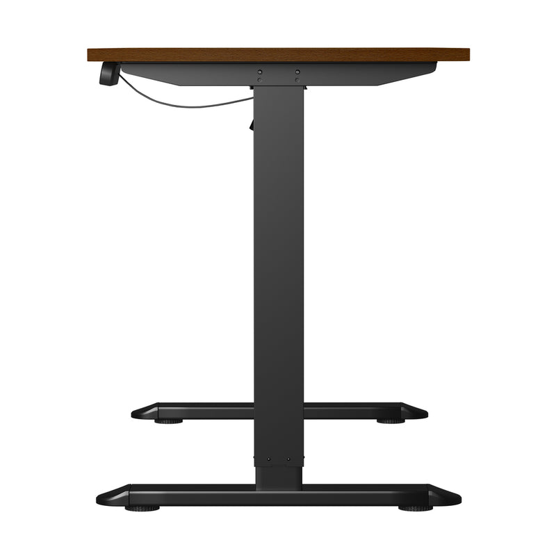 Oikiture Electric Standing Desk Single Motor Black&Walnut 140CM