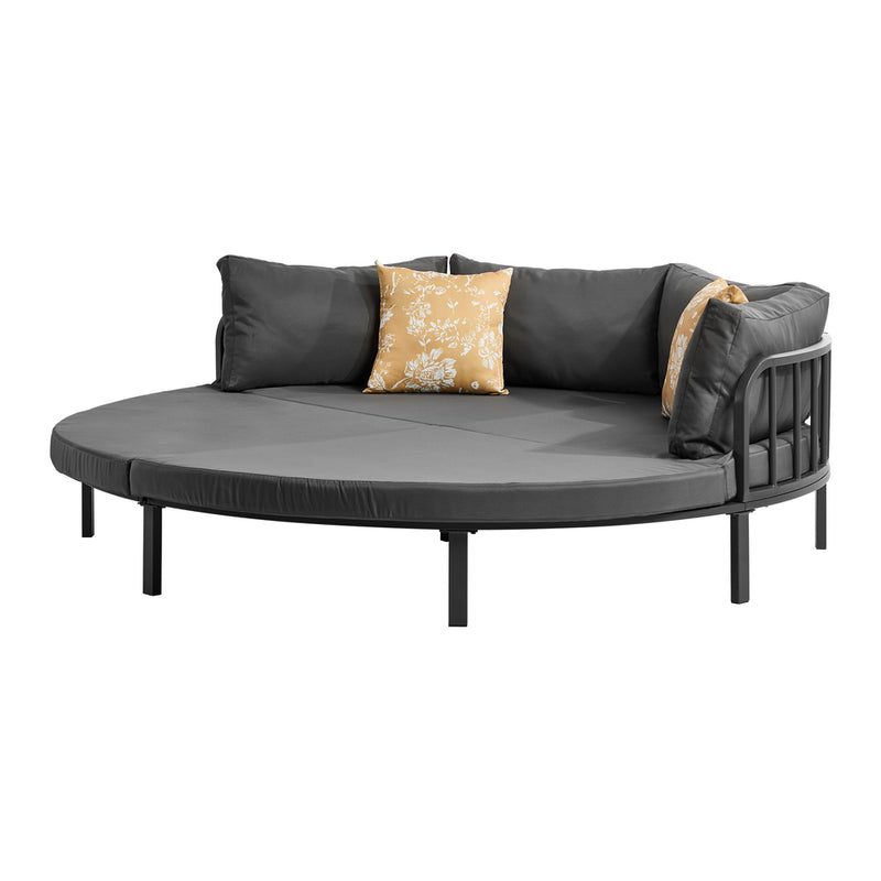 Livsip Outdoor Round Daybed Large Sun Lounge Furniture Lounger Sofa