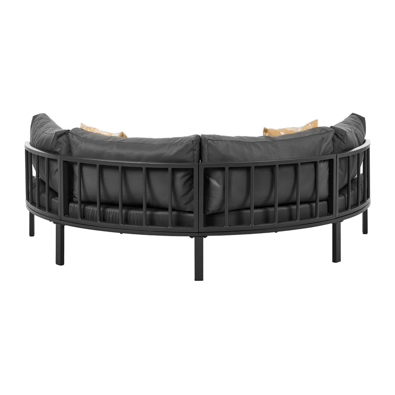 Livsip Outdoor Round Daybed Large Sun Lounge Furniture Lounger Sofa