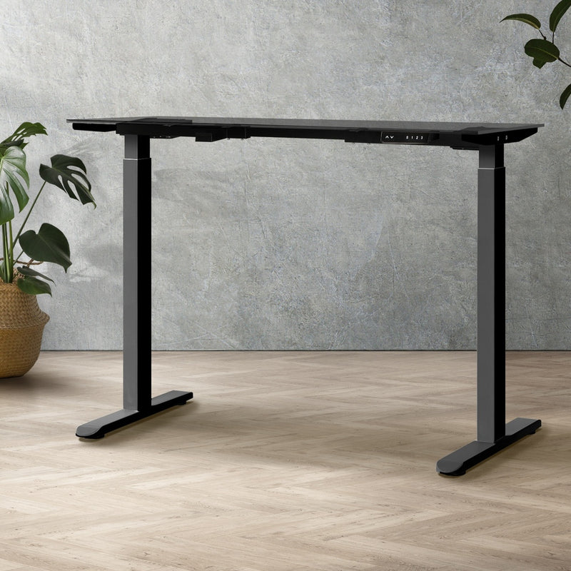 Oikiture Standing Desk Frame Adjustable Dual Motor Black