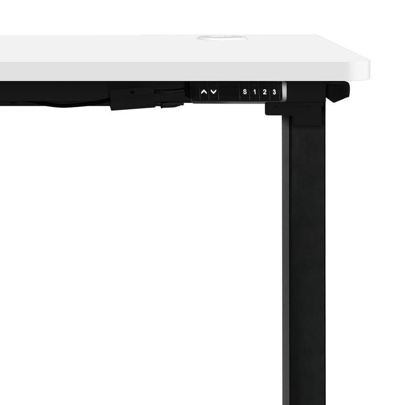Oikiture Standing Desk Adjustable Motorised 150 Black&White