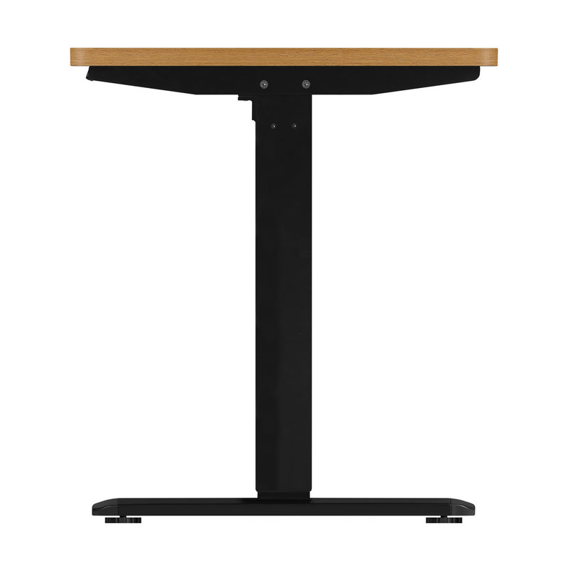OIKITURE Sit Stand Desk Motorised Adjustable 160cm Black&Oak