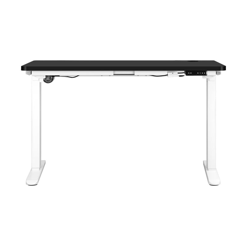 Oikiture Standing Desk Adjustable Motorised 140cm White&Black