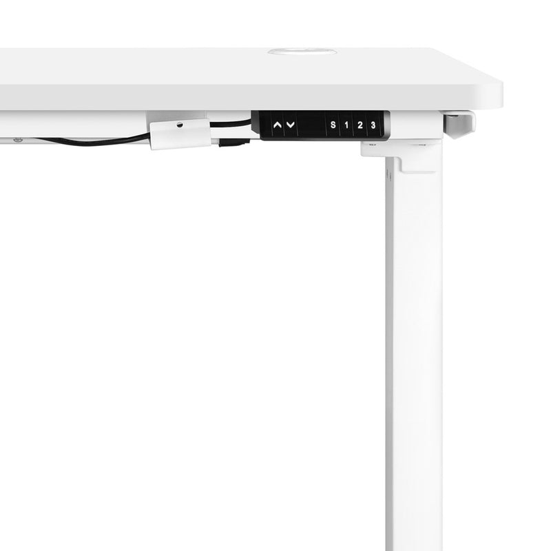 Oikiture Standing Desk Adjustable Motorised 140cm White