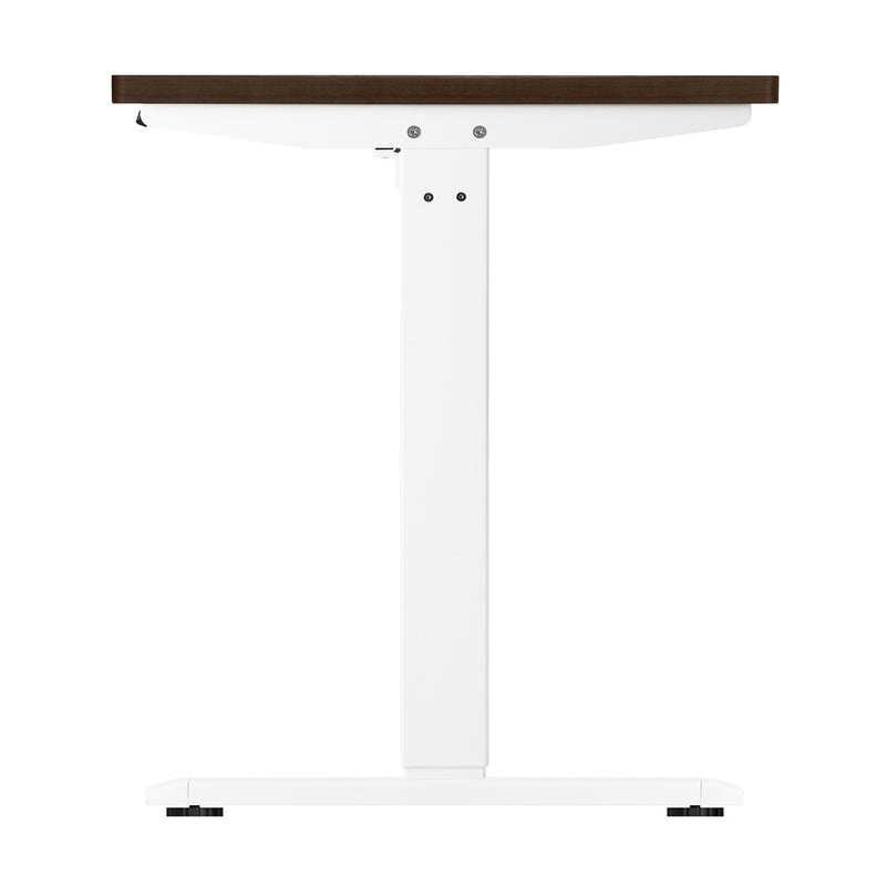 Oikiture Standing Desk Adjustable Motorised 140cm White&Walnut