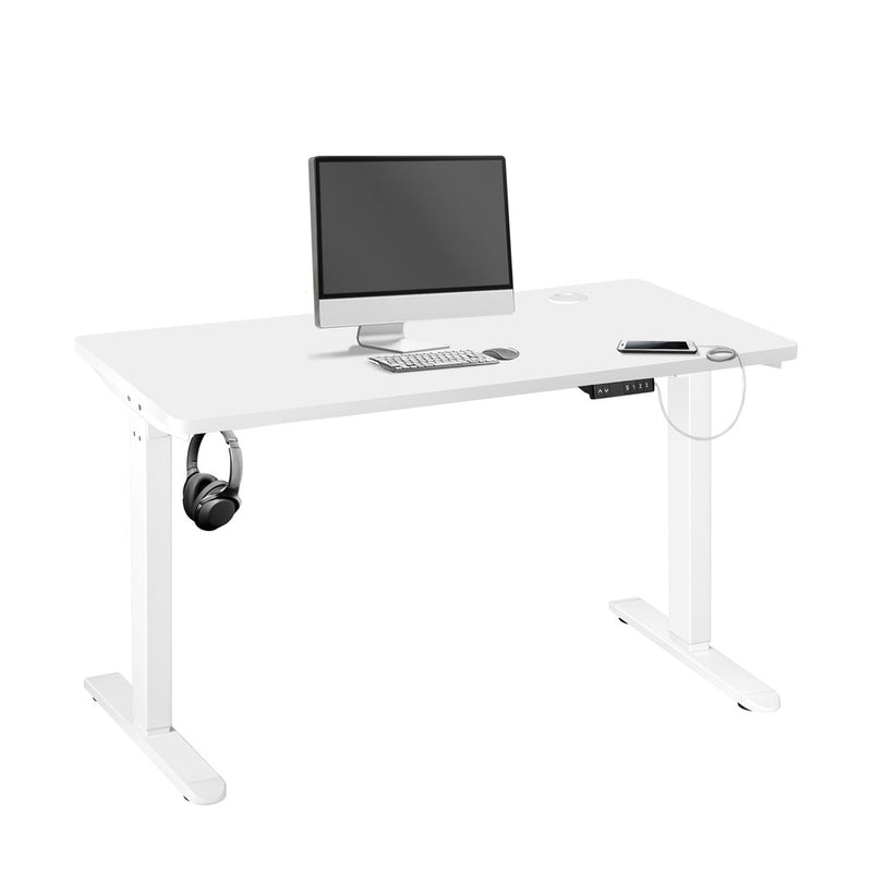 Oikiture Standing Desk Adjustable Motorised 150 White