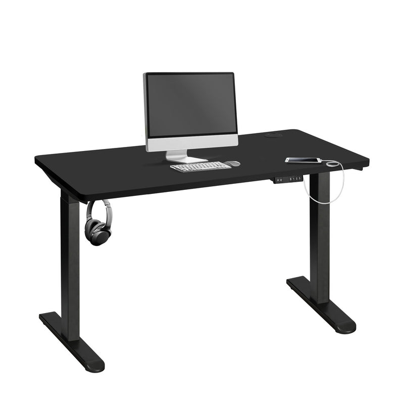 Oikiture Standing Desk Dual Motor Adjustable 140cm Black
