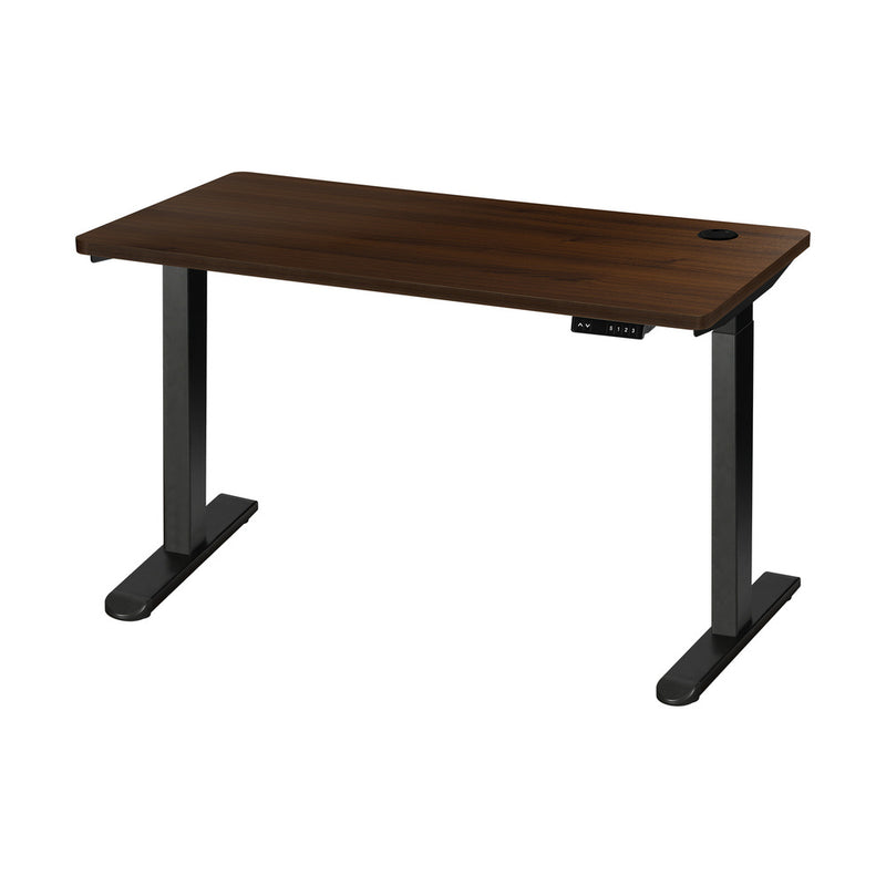 Oikiture Standing Desk Dual Motor 150cm Black&Walnut