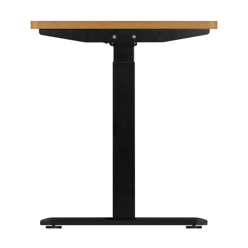 Oikiture Sit-Stand Desk Height Adjustable Desk Black&Oak
