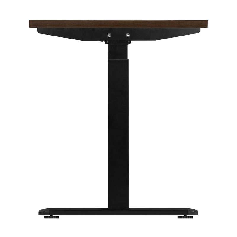 Oikiture Sit-Stand Desk Height Adjustable Desk Black&Walnut