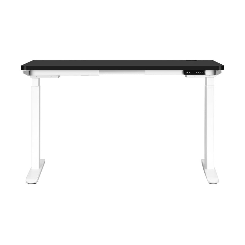Oikiture Standing Desk Dual Motor Adjustable 140cm Walnut&Black