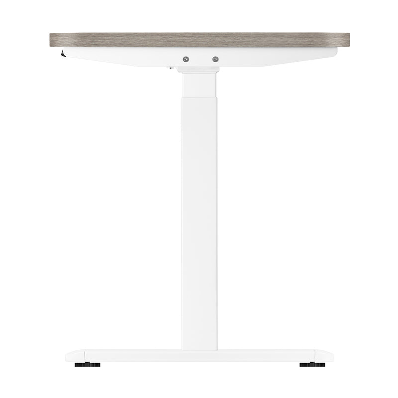 Oikiture 140cm Electric Standing Desk Dual Motor White&Grey-Oak