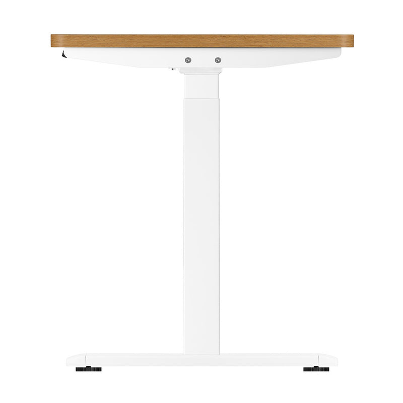 Oikiture Sit-Stand Desk Height Adjustable Desk White&Oak