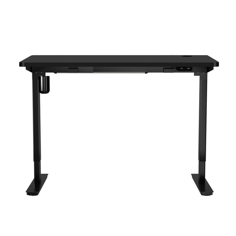 Oikiture Electric Standing Desk Single Motor 140cm Black