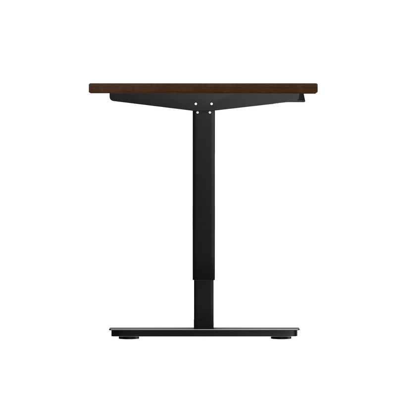 Oikiture Electric Standing Desk Single Motor Black&Walnut 140cm