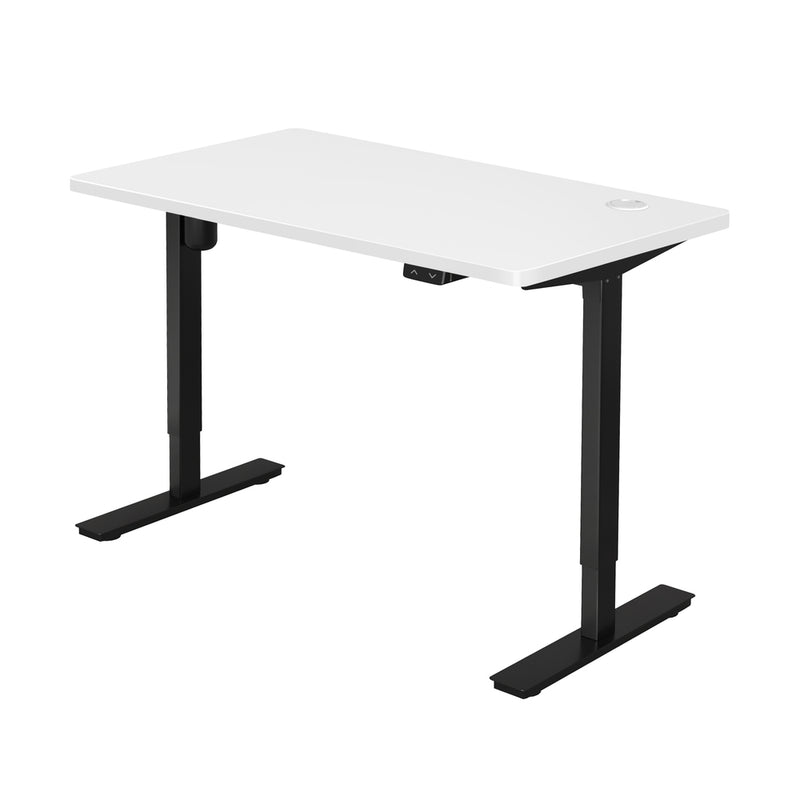 Oikiture Electric Standing Desk Single Motor Black&White 150cm