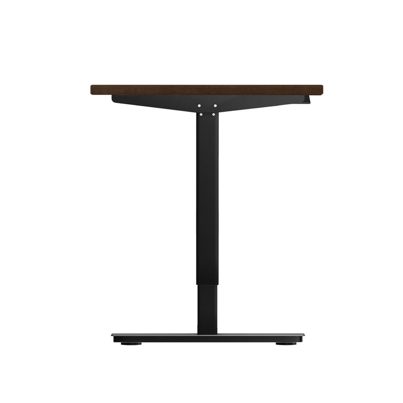 Oikiture Electric Standing Desk Single Motor Black&Walnut 150cm