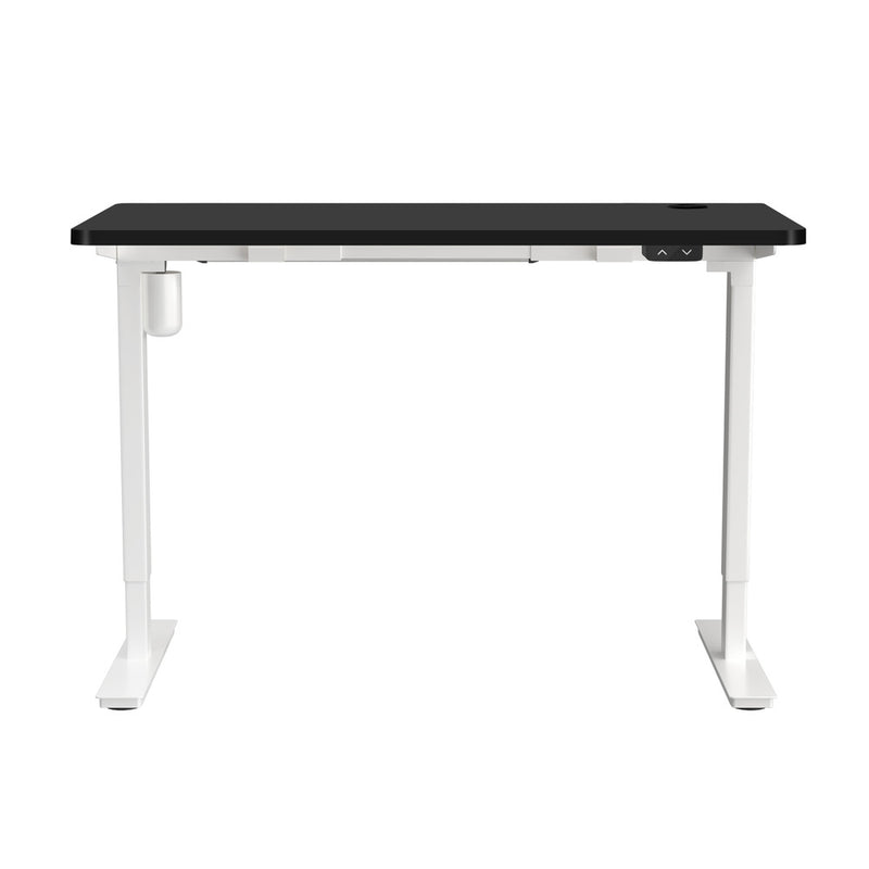 Oikiture Electric Standing Desk Single Motor White&Black 140cm