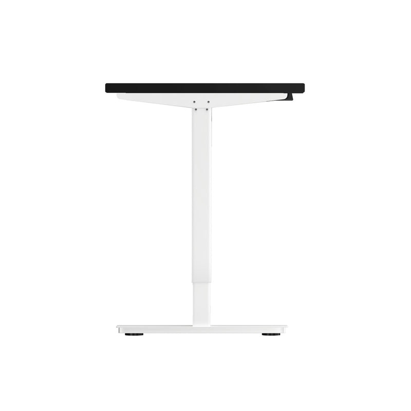 Oikiture Electric Standing Desk Single Motor White&Black 140cm
