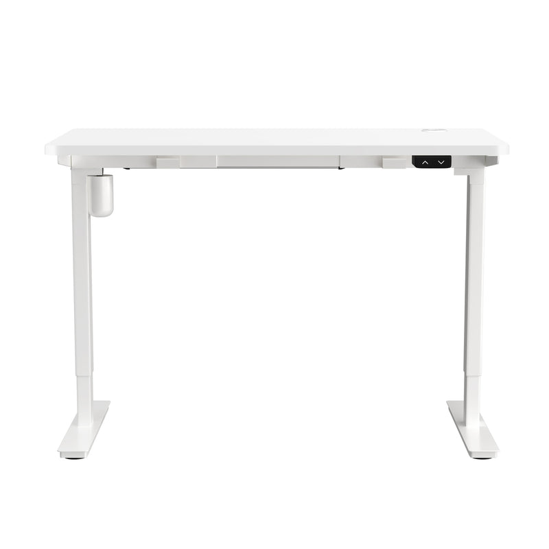 Oikiture Electric Standing Desk Single Motor White 140cm