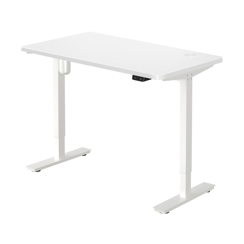Oikiture Electric Standing Desk Single Motor White 140cm