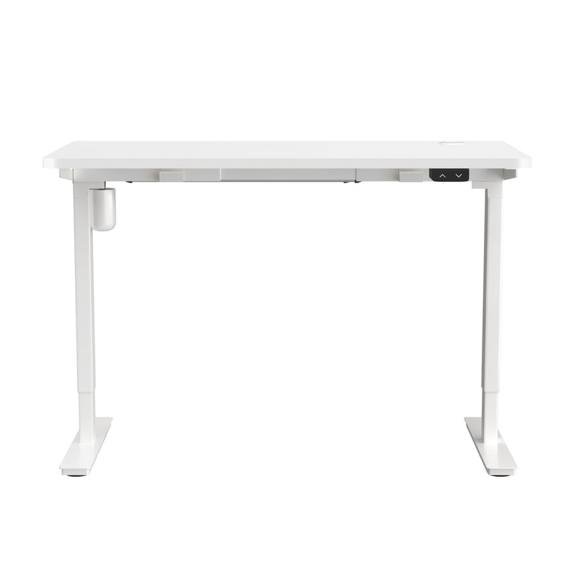 Oikiture Electric Standing Desk Single Motor White 150cm