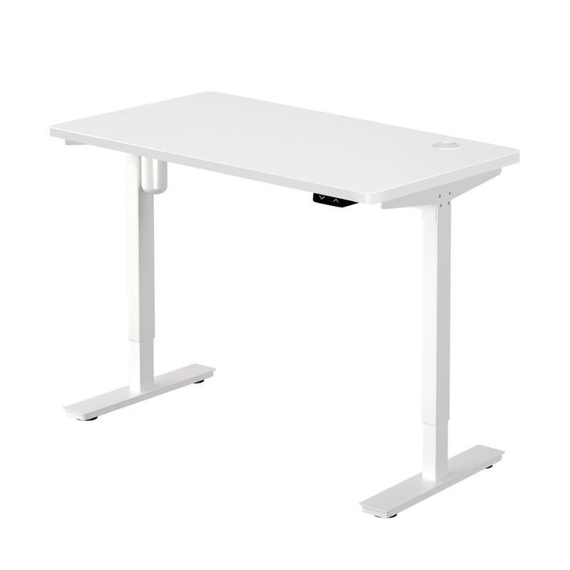 Oikiture Electric Standing Desk Single Motor White 150cm