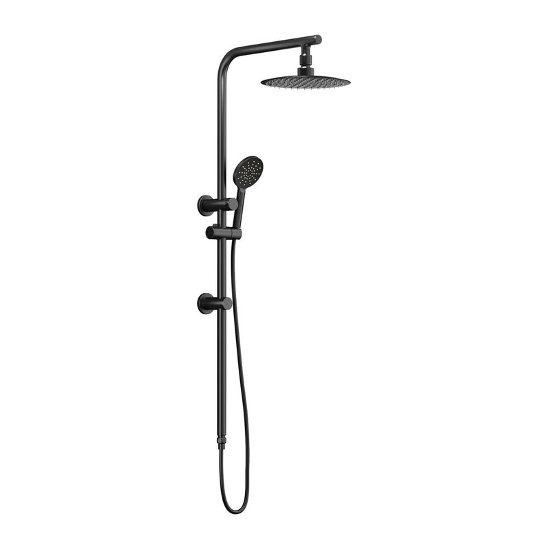 Welba 10" Rain Shower Head Set Round 3-Mode Black