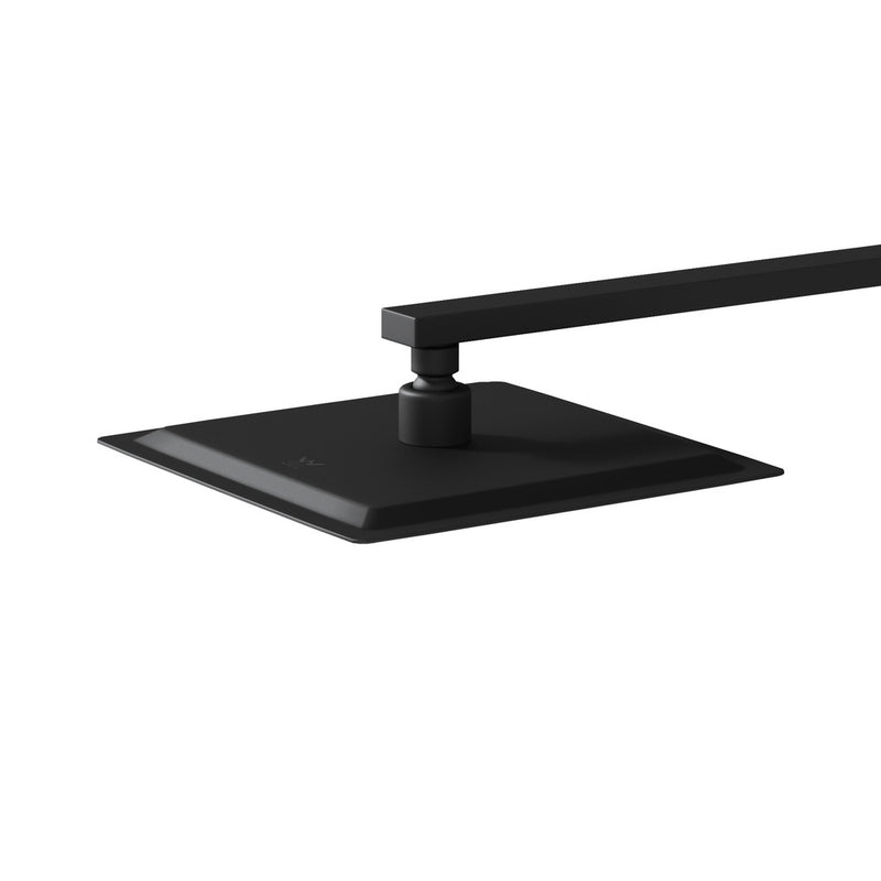 Welba 10" Rain Shower Head Set Square 3-Mode Black