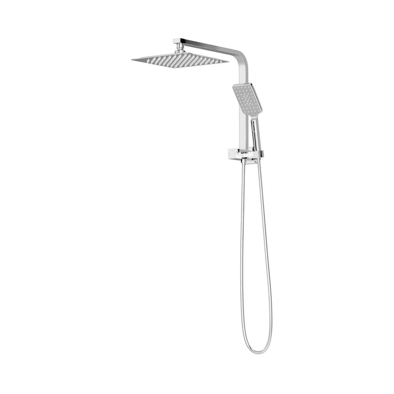Welba 10" Rain Shower Head Set Square 3-Mode Gooseneck Chrome