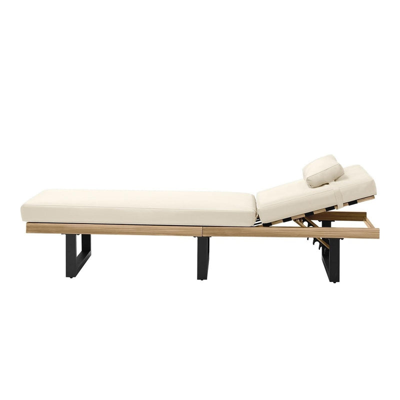 Livsip Patio Sun Lounge Set with Table Beige