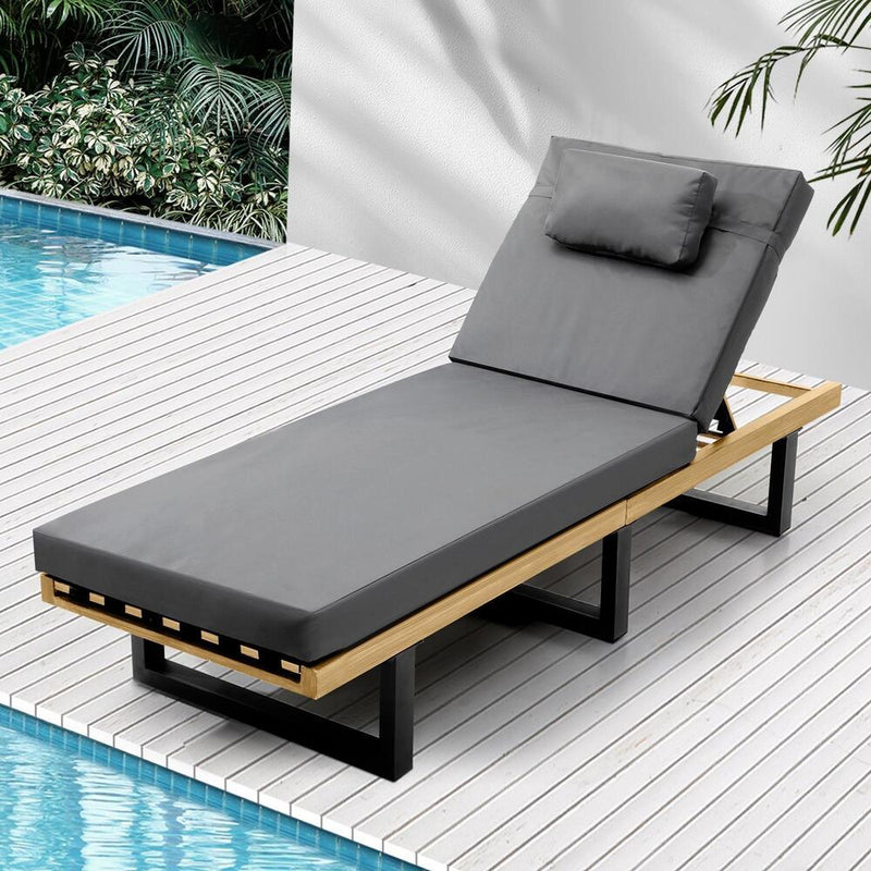 Livsip Sun Lounge Outdoor Lounger Grey