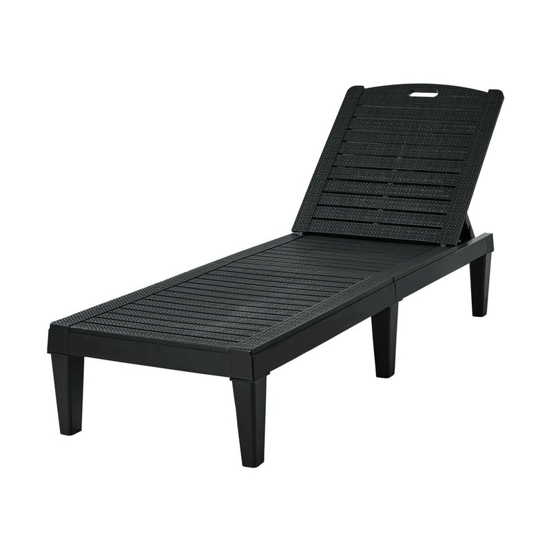 Livsip Sun Lounge Adjustable Patio Furniture Black
