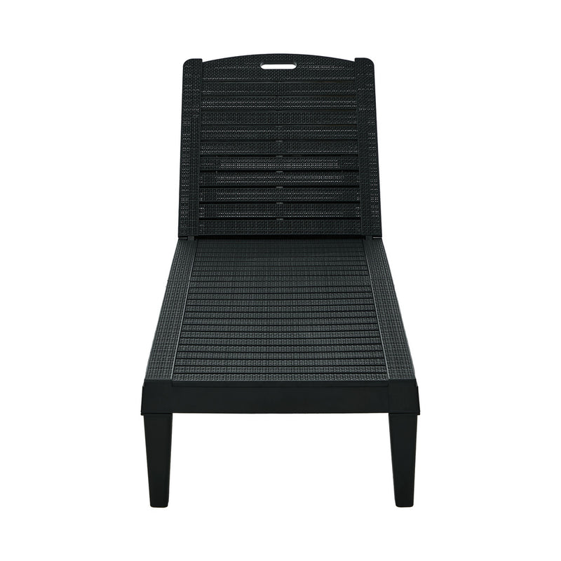 Livsip Sun Lounge Adjustable Patio Furniture Black