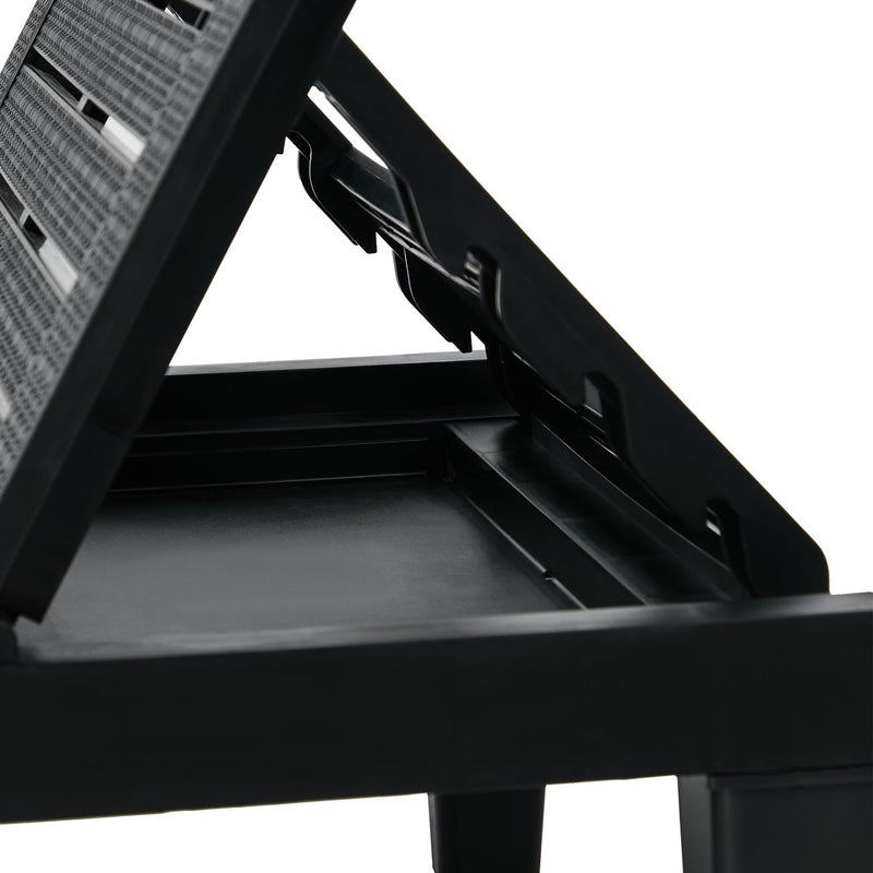 Livsip Sun Lounge Adjustable Patio Furniture Black