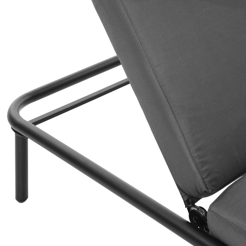 Livsip 2PCS Sun Lounge Outdoor Patio Furniture Setting Grey