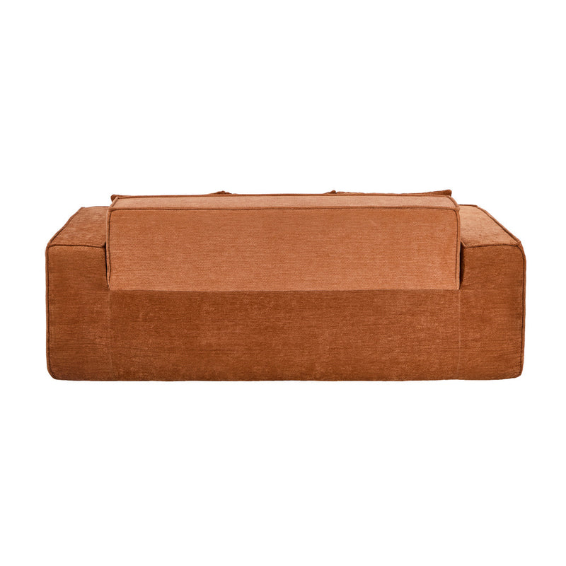 Oikiture Compressed Sofa Box Couch with Storage 195cm Chenille Brown