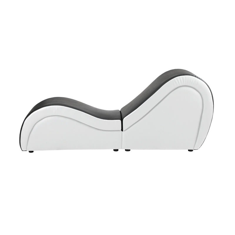 Oikiture Tantra Sofa Love Seat Chaise Lounge Couples Yoga Bed BK&WH
