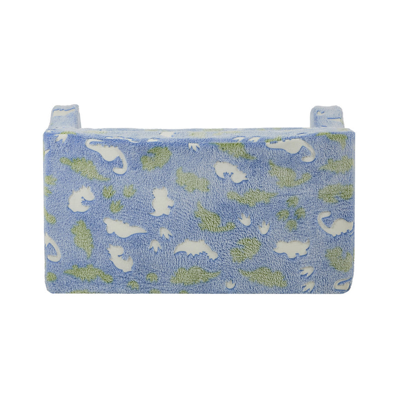 Oikiture Kids Fold Out Sofa Bed Dinosaur Flannel Blue