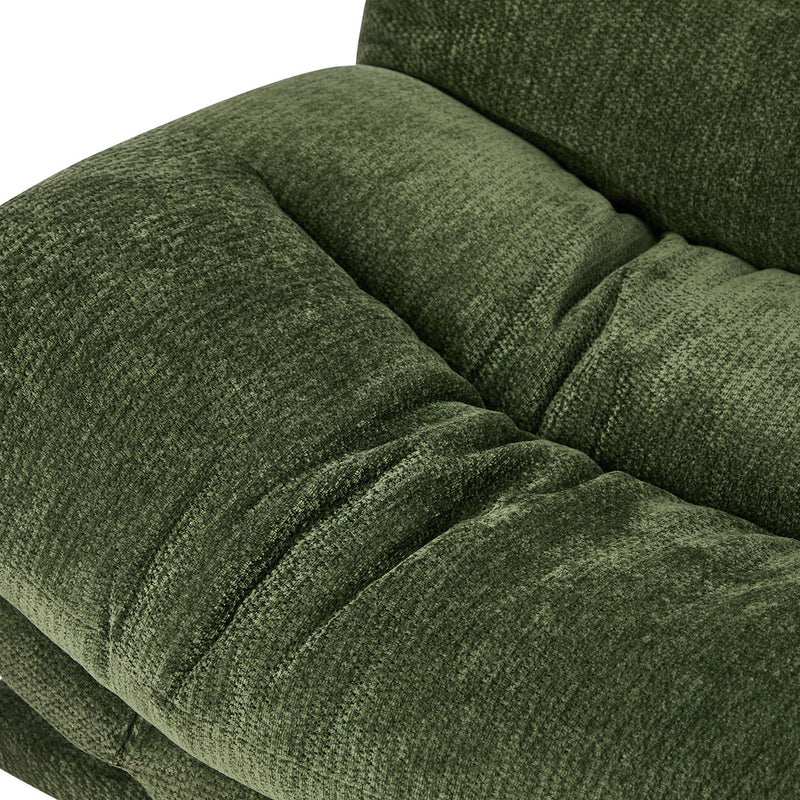 Oikiture 3 Seater Sofa Bed Recliner Convertible Chenille Green Beds
