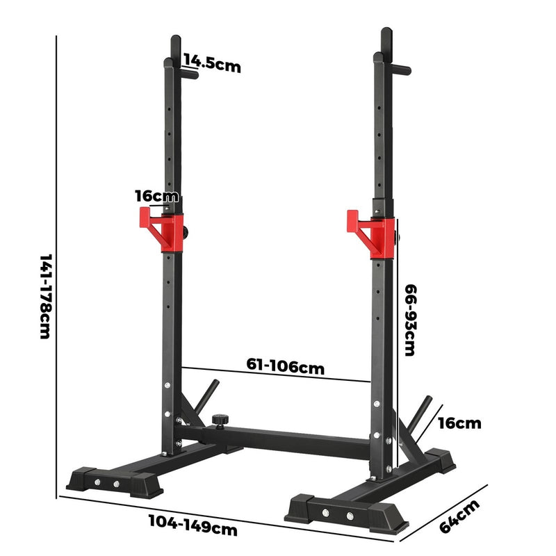 Finex Squat Rack Adjustable Barbell Rack